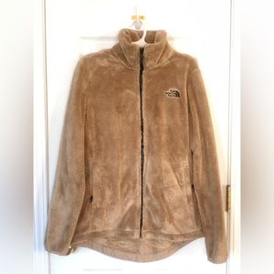 The North Face Women's Osito Fleece Jacket in Almond Butter, Black Embroidery